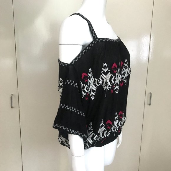 Free People Cold Shoulder Embroidered Top - Picture 5 of 11